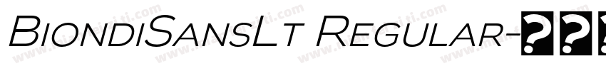 BiondiSansLt Regular字体转换